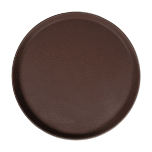 سینی ضد لغزش گرد قطر 27 قهوه ای